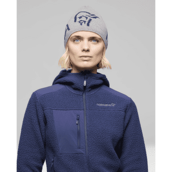 Čepice Norrona /29 mid merinoUll logo Beanie Grey Melange