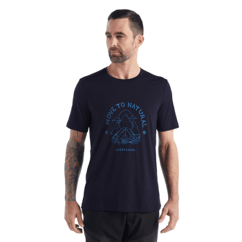 Triko krátký rukáv Icebreaker Tech Lite II SS Tee Canopy Camper Men Black