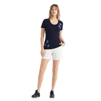 Triko krátký rukáv Icebreaker Tech Lite II SS Scoop Tee Swarming Shapes PURPLE GAZE