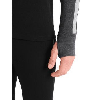 Pulover (3/4 Zapínání) Icebreaker 260 ZoneKnit LS Half Zip Men JET HTHR/BLACK/METRO HTHR/CB