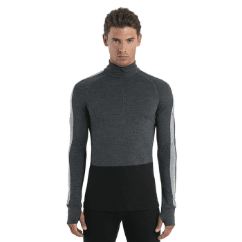 Triko dlouhý rukáv Icebreaker Merino 200 ZoneKnit™ LS Half Zip Men JET HTHR/BLK/METRO H/CB