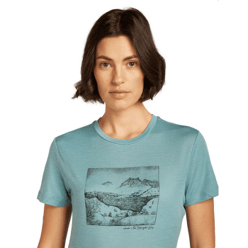 Triko krátký rukáv Icebreaker Merino 150 Tech Lite SS Tee Sunrise Summit Women OBSIDIAN