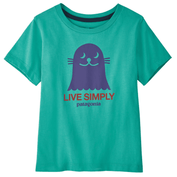 Triko krátký rukáv Patagonia Regenerative Organic Certified Cotton Graphic T-Shirt Baby Live Simply Seal: Fresh Teal