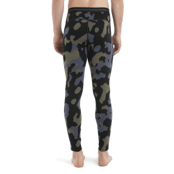 Legíny Icebreaker Merino 260 Vertex Leggings Natural Camo Men BLACK/LODEN/GRAPHITE/J