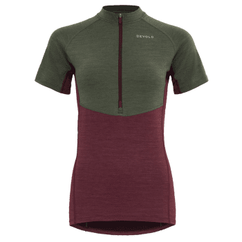Triko krátký rukáv Devold Standal Merino Tee Zip Neck Women 740A Beetroot