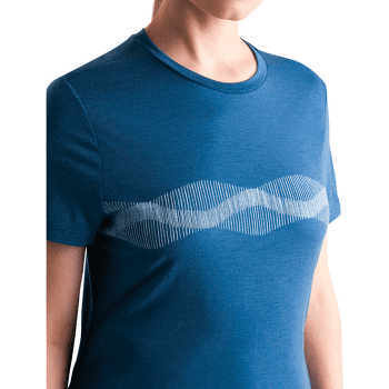 Triko krátký rukáv Icebreaker Merino 150 Tech Lite III SS Tee Mountain Lines Women DAWN
