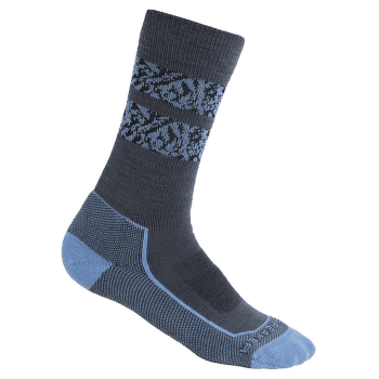 Ponožky Icebreaker Hike+ Light Crew Natural Summit Women GRAPHITE/BAJA/BLACK
