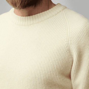 Svetr Fjällräven Övik Rib Sweater Men Chalk White