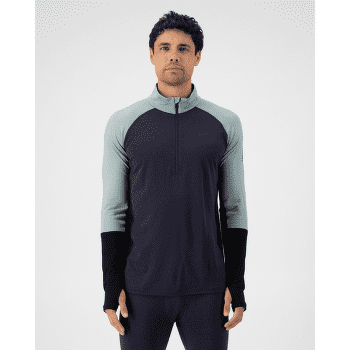 Triko dlouhý rukáv Mons Royale Olympus Merino Half Zip Men Dew / 9 Iron / Black