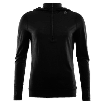 Triko dlouhý rukáv Aclima LightWool Hoodie Women Jet Black