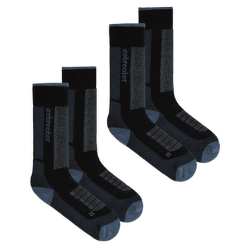 Podkolenky Icebreaker Merino Blend Ski+ Medium OTC 2 Pack Women BLACK/DAWN/GRAPHITE