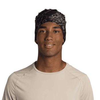 Čelenka Buff Coolnet UV Wide Headband ANTER BLACK