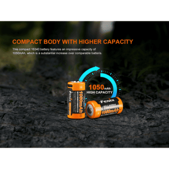 Baterie Fenix Rechargeable Li-ion Battery RCR123A 1050 mAh USB-C