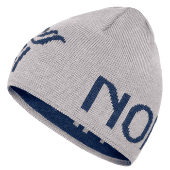 Čepice Norrona /29 mid merinoUll logo Beanie Grey Melange