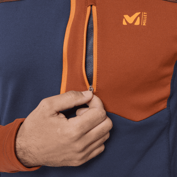 Mikina Millet SENECA TECNO ZIP Men RUST/SAPHIR