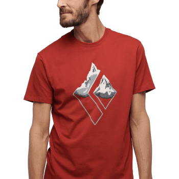 Triko krátký rukáv Black Diamond Mountain Logo SS Tee Men Red Rock