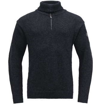 Pulover (3/4 Zapínání) Devold Nansen Sweater Zip Neck Men 280A DARK BLUE MELANGE