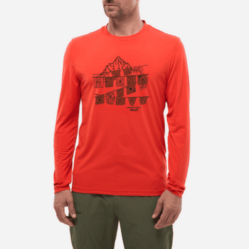 Triko dlouhý rukáv Millet SENECA TS LS UV Men PAPRIKA