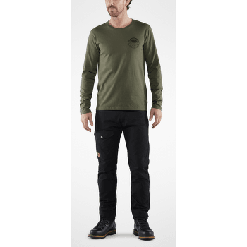 Triko dlouhý rukáv Fjällräven Forever Nature Badge LS T-Shirt Men Buckwheat Brown