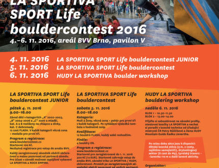 Pozvánka na LA SPORTIVA SPORTlife bouldercontest 2016