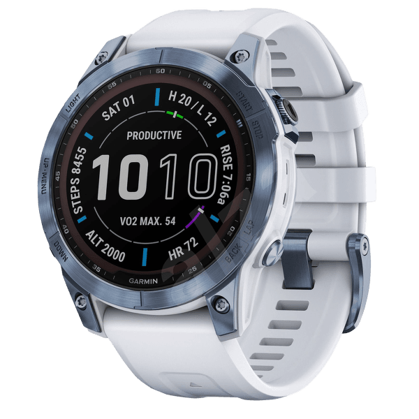 Hodinky Garmin fenix 7X Sapphire Solar, Mineral Blue Tiw/Whitestone EMEA