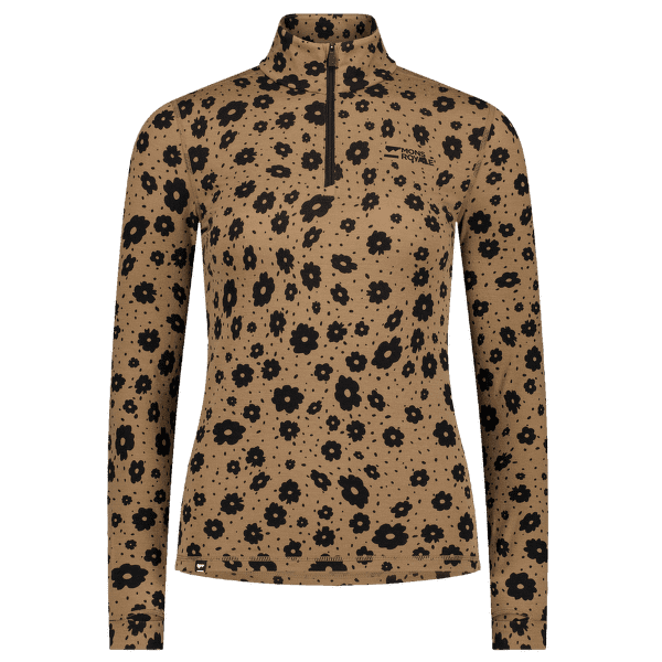 Triko dlouhý rukáv Mons Royale Cascade Merino Flex 1/4 Zip Long Sleeve Women Aoraki Lily Toffee