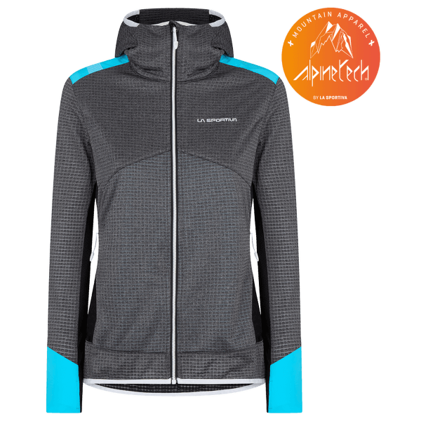 Mikina La Sportiva AEQUILIBRIUM THERMAL HOODY Women Black/Malibu Blue