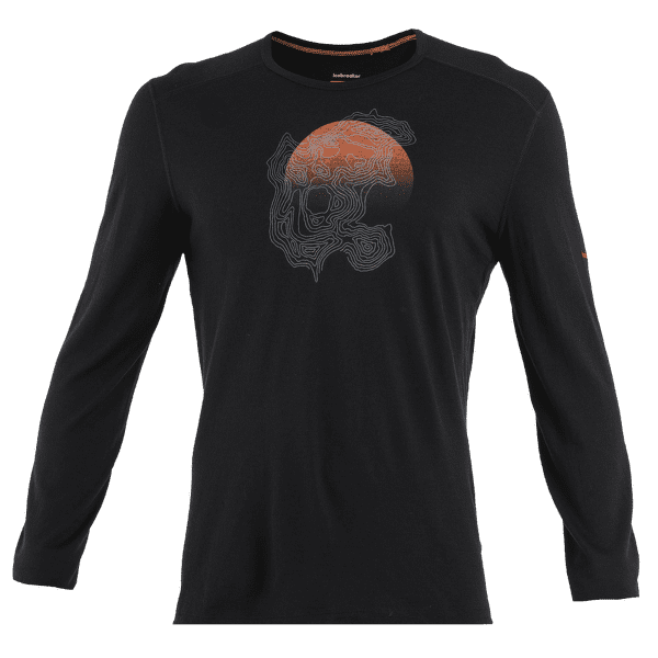 Triko dlouhý rukáv Icebreaker Merino 200 Oasis LS Crewe Ruapehu Round Men Black