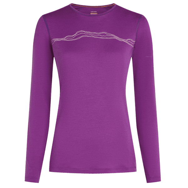 Triko dlouhý rukáv Icebreaker Merino 200 Oasis LS Crewe Mountain Pulse Women PASSION