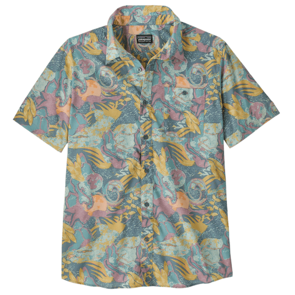 Košile krátký rukáv Patagonia Go To Shirt Men Moon Tripper: Blue Sage