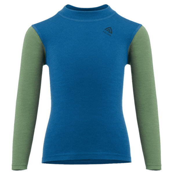 Triko dlouhý rukáv Aclima WarmWool Crew Neck Children Corsair / Dill