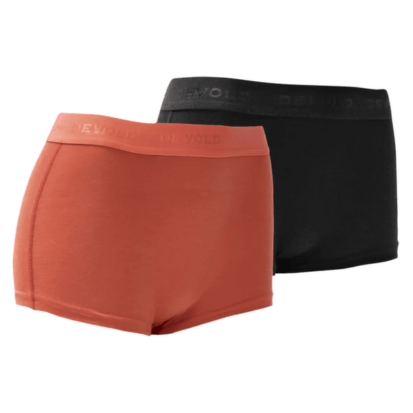 Kalhotky Devold Breeze Merino 150 Hipster 2PK 540A BLACK/CORAL