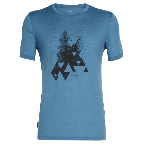 Triko krátký rukáv Icebreaker Tech Lite SS Crewe Evergreen Geo Men Thunder IBANS_1893