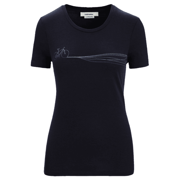 Triko krátký rukáv Icebreaker Tech Lite II SS Tee Cadence Paths Women Midnight Navy