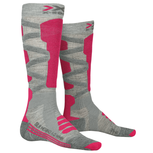 Podkolenky X-Bionic Ski Silk Merino 4.0 Women GREY MELANGE/PINK