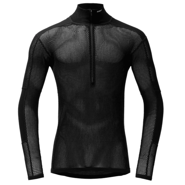 Pulover Devold Wool Mesh Pro Zip Neck Man 950A BLACK
