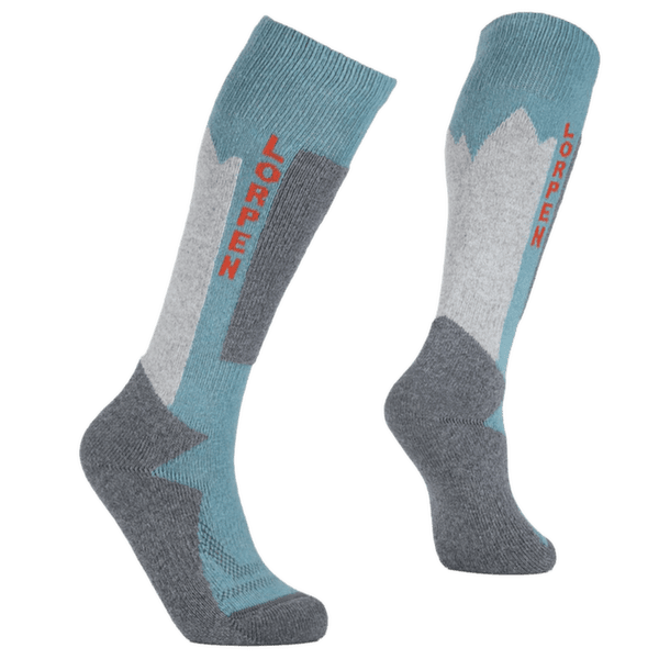 Podkolenky Lorpen WOOL SKI TWO PACK KIDS 875 ARCTIC/DARK MARINE
