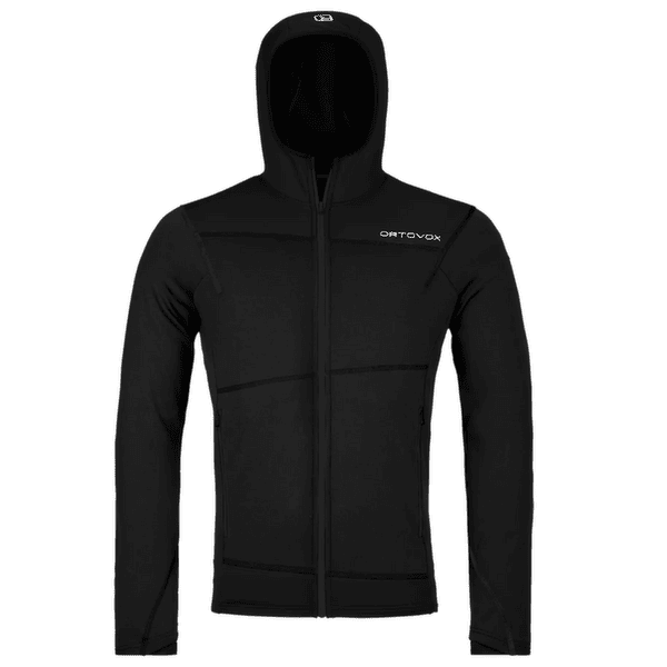 Bunda Ortovox FLEECE LIGHT HOODY MEN 90201 black raven
