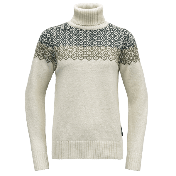 Svetr Devold Syvde Wool High Neck Women 000A OFFWHITE