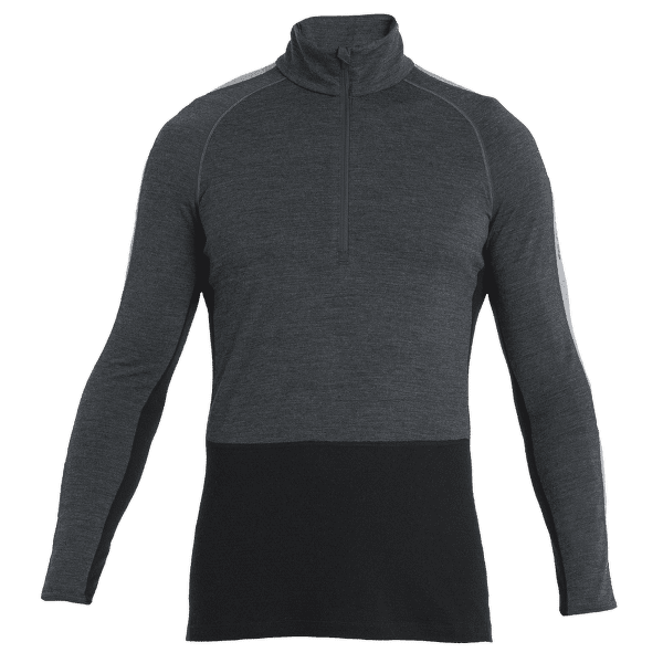 Triko dlouhý rukáv Icebreaker Merino 200 ZoneKnit™ LS Half Zip Men JET HTHR/BLK/METRO H/CB