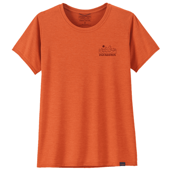 Triko krátký rukáv Patagonia Cap Cool Daily Graphic Shirt Lands Women Trailways: Redtail Rust X-Dye