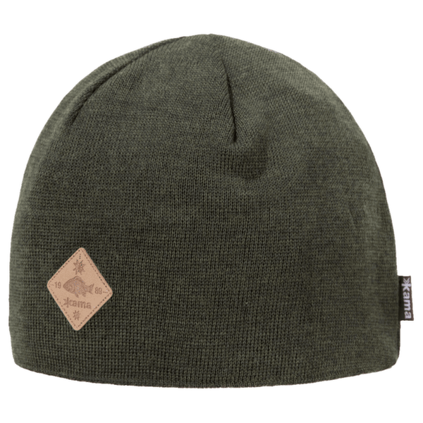 Čepice Kama LA01 - knitted hat dark green