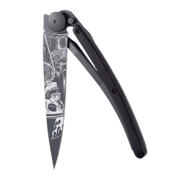Nůž Deejo Tattoo Black Ride or Die – Ebony wood