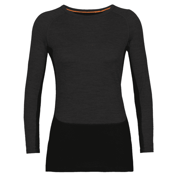 Triko dlouhý rukáv Icebreaker 200 ZoneKnit LS Crewe Women JET HTHR/BLACK/METRO HTHR/CB