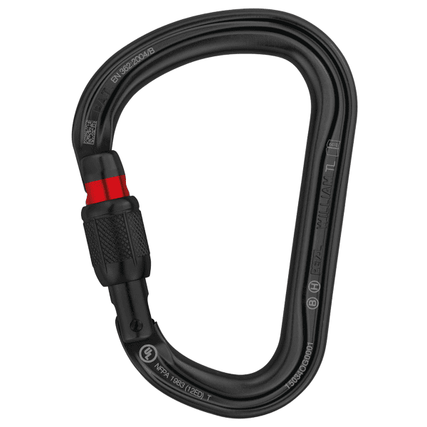 Karabina Petzl WILLIAM black SCREW-LOCK Black