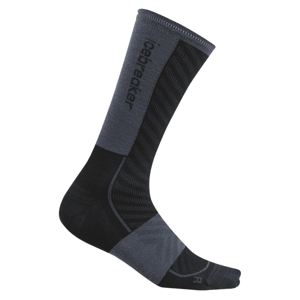 Ponožky Icebreaker Merino Run+Ultralight Crew Men BLACK/GRAPHITE