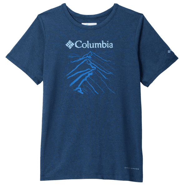Triko krátký rukáv Columbia Tech Trail™ Short Sleeve Graphic Shirt Collegiate Navy Heather, Ridge Line Life 464