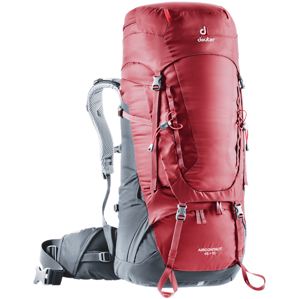 Batoh deuter Aircontact 45 + 10 (3320119) cranberry-graphite