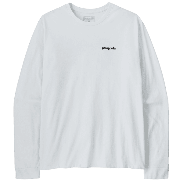 Triko dlouhý rukáv Patagonia Long-Sleeved P-6 Logo Responsibili-Tee Men Fiber White