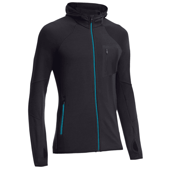 Mikina Icebreaker Atom LS Zip Hood Men (101456) Carbon/Carbon/Alpine